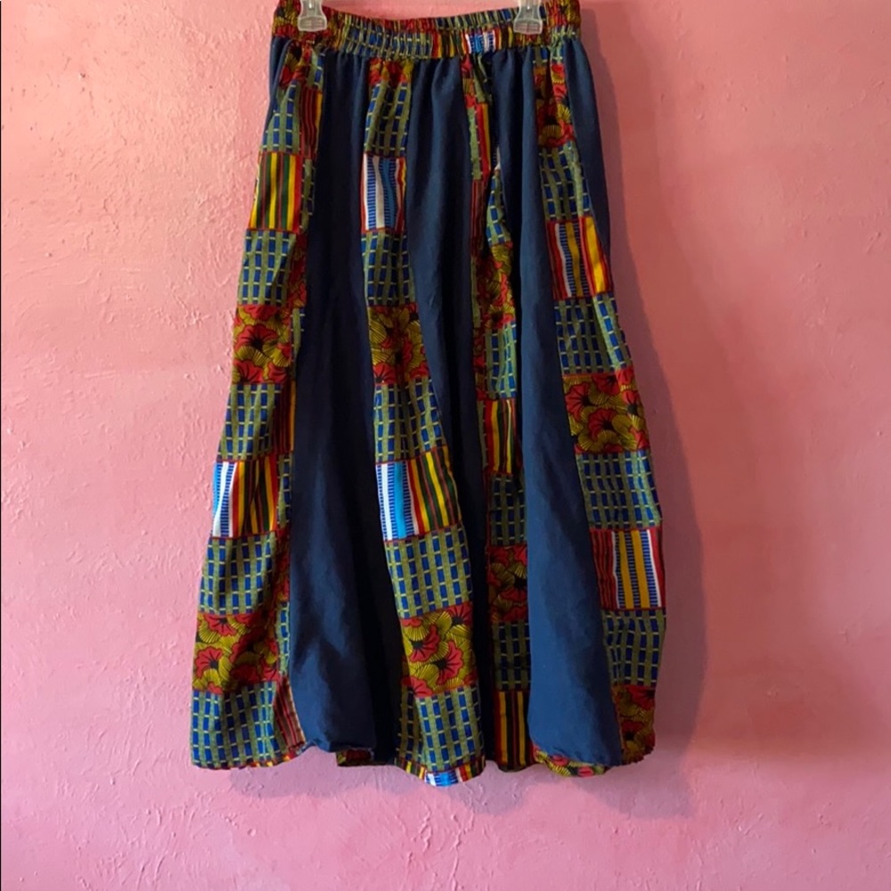 African print maxi skirt